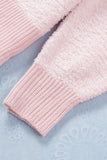 MQTIME  -  Button Detail Mock Neck Long Sleeve Sweater