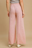 MQTIME  -  Umgee Elastic Waist Wide Leg Knit Pants