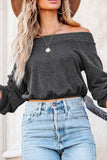 MQTIME  -  Off-Shoulder Long Sleeve Top