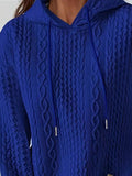 MQTIME  -  Drawstring Drop Shoulder Long Sleeve Hoodie