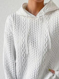 MQTIME  -  Drawstring Drop Shoulder Long Sleeve Hoodie