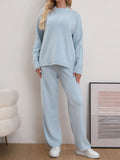 MQTIME  -  Mock Neck Long Sleeve Top and Pants Sweater Set