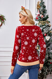 MQTIME  -   Christmas Pattern Round Neck Long Sleeve Sweater