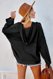 MQTIME  -  Exposed Seam Long Sleeve Hoodie