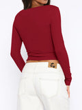 MQTIME  -  Button Down Long Sleeve Top