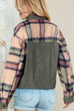 MQTIME  -  Plaid Corduroy Flap Pockets Button Up Jacket