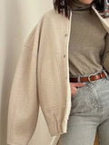 MQTIME  -  Full Size Snap Down Drop Shoulder Jacket