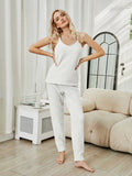 MQTIME  -    V-Neck Cami and Pants Lounge Set