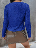 MQTIME  -  Full Size Sequin Open Front Cropped Jacket