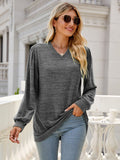 MQTIME  -   V-Neck Long Sleeve T-Shirt