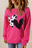 MQTIME  -  Heart Patch Long Sleeve Sweatshirt
