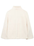 MQTIME  -   Turtleneck Zip Up Long Sleeve Plush Jacket