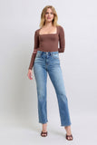 MQTIME  -  Judy Blue Full Size Wash Thermal Straight Jeans with Pockets