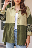 MQTIME  -  High-Low Leopard Snap Down Shacket