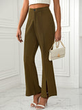 MQTIME  -  Slit Flare Pants with Pockets