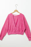 MQTIME  -  Cutout Round Neck Long Sleeve Sweatshirt