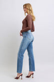 MQTIME  -  Judy Blue Full Size Wash Thermal Straight Jeans with Pockets