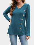 MQTIME  -  V-Neck Long Sleeve T-Shirt