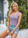MQTIME  -  Scoop Neck Wide Strap Tank