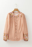 MQTIME  -  Printed Button Down Long Sleeve Shirt
