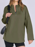 MQTIME  -  Quarter Zip Long Sleeve Hoodie