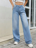 MQTIME  -  Mid Rise Wide Leg Jeans