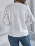 MQTIME  -   Round Neck Long Sleeve Knit Top