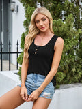 MQTIME  -  Scoop Neck Wide Strap Tank