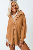 MQTIME  -   Waffle-Knit Collared Neck Long Sleeve Shirt