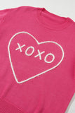 MQTIME  -  XOXO Round Neck Drop Shoulder Sweater