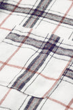 MQTIME  -  Plaid Button Up Long Sleeve Shacket