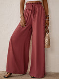 MQTIME  -  Perfee Frill Tied Wide Leg Pants