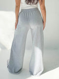 MQTIME  -  Elastic Waist Wide Leg Pants