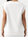 MQTIME  -    Ribbed V-Neck Sweater Vest