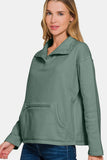 MQTIME  -  Turtleneck Half Snap Fleece Sweatshirt