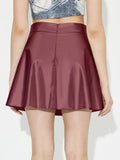 MQTIME  -  Ruched Mini Skirt with Zipper