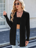 MQTIME  -  Open Front Long Sleeve Cardigan