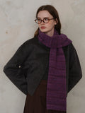 MQTIME  -  Striped Detail Knit Scarf