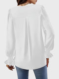 MQTIME  -  V-Neck Flounce Sleeve Top