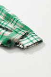 MQTIME  -  Plaid Flap Pocket Long Sleeve Shacket