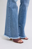 MQTIME  -  Judy Blue Full Size Raw Hem High Rise Bootcut Jeans