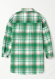 MQTIME  -  Plaid Flap Pocket Long Sleeve Shacket