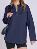 MQTIME  -  Quarter Zip Long Sleeve Hoodie