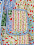 MQTIME  -  Printed Patchwork Open Front Cardigan with Pockets