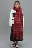 MQTIME  -  Fringe Plaid Thermal Scarf