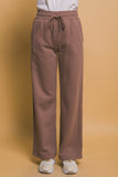 MQTIME  -  Love Tree Drawstring Wide Leg Sweatpants with Pockets