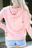 MQTIME  -  Cow Print Half Zip Drawstring Hoodie