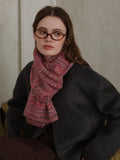 MQTIME  -  Striped Detail Knit Scarf