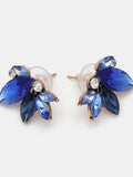 MQTIME  -   Rhinestone Flower Stud Earrings