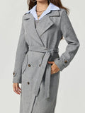 MQTIME  -  Collared Neck Long Sleeve Longline Coat